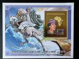 Libye Libya 2002 Mi. Bl. 165 Gold 33th Anniversary 1st September Revolution Hologramm Holographic Hologram Gaddafi - Libye