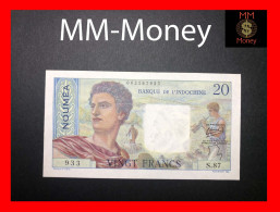 NEW CALEDONIA  NOUMEA  20 Francs 1951  P. 50  *scarce*    XF++ \ AU - Nouméa (New Caledonia 1873-1985)