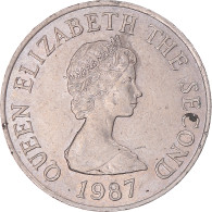 Monnaie, Jersey, Elizabeth II, 10 Pence, 1987, TTB, Cupro-nickel, KM:57.1 - Jersey