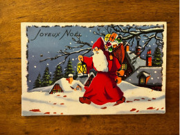 Santa Claus , Père Noël * CPA Illustrateur à Système Relief 3D * Joyeux NOEL Joyeuse St Nicolas * Hotte Jeux Jouets - Andere & Zonder Classificatie