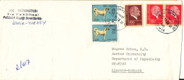 Turkey Registered Cover Sent To Denmark Izmir 15-3-1974 - Lettres & Documents