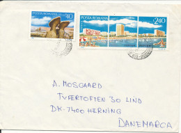 Romania Cover Sent To Denmark 13-3-1975 Topic Stamps - Lettres & Documents