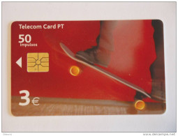 Skate Board Télécard Phonecard Portugal Telecom Card 50 Chip - Portugal