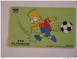 The Simpsons Bart Prepaid The Phonecard In Touch Telecom Belgium Used - Cartes GSM, Recharges & Prépayées