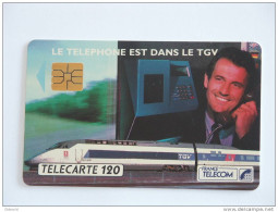 Télécarte 120 Le Téléphone Est Dans Le TGV France Telefoonkaart Frankrijk - 120 Units