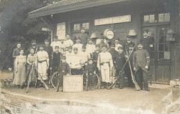 CARTE PHOTO SAINT GERMAIN DES PRES LA GARE 1914 - Autres & Non Classés