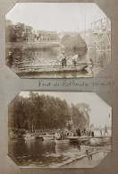 Rethondes * Mai 1914 * Le Pont * Travaux , Génie * 2 Photos Anciennes 11.4x8.4cm * WW1 Guerre 14/8 War - Rethondes