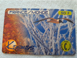 FRANCE/FRANKRIJK  50F// KOSMOS SMART/ FRANCE MONDE  /TREE + BIRD   /   PREPAID  / USED   ** 14549** - Mobicartes (GSM/SIM)