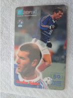 FRANCE/ 50F/ INTERCALL/ FOOTBAL/ ZINEDINE ZIDANE   /   PREPAID  / USED   ** 14554** - Mobicartes (GSM/SIM)