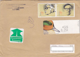 PERSONALITIES, DUCK, STAMPS ON COVER, 2002, PORTUGAL - Cartas & Documentos