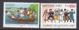 Nations Unies Genève 1987 158-59 ** Journée Des Nations Unies Enfants Barque Costumes Régionaux - Neufs