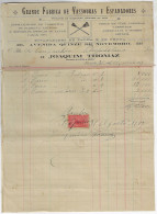 Brazil 1917 Invoice From The Large Factory Of Brooms And Dusters In Petrópolis National Treasury Tax Stamp 300 Réis - Cartas & Documentos