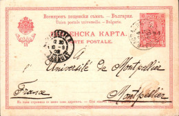 BULGARIE PRINCIPAUTE ENTIER POUR LA FRANCE 1902 - Brieven En Documenten