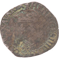 Monnaie, France, Louis XIII, Quinzain (Douzain Contremarqué), 1593, TB, Billon - 1610-1643 Luigi XIII Il Giusto