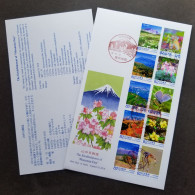 Japan Mountain Day 2016 Bird Flower Butterfly Rat Flora Fauna Butterflies Mountains Birds (stamp FDC) - Cartas & Documentos