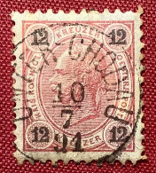 UNTER-CHODAU 1891 Chodov Tschechien Böhmen LUXUS-Stempel Österreich (Austria Czech Republic - Used Stamps