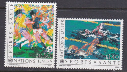 Nations Unies Genève 1988 169-70 ** Footballeurs Natation - Neufs