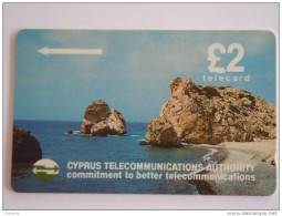 Cyprus Chypre 14CYPB Beach Plage Rochers £ 2 Used - Chypre