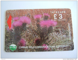 Cyprus Chypre 20CYPA Akamas Forest Plantes Fleurs £ 3 Used (white Strip) - Cyprus