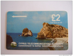 Cyprus Chypre 12CYPB Beach Plage Rochers £ 2 Used 2eme Choix - Chypre