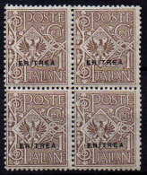 Regno 1924 - Eritrea - Aquila  E Stemma - Quartina 1 C. - Gomma Integra - MNH** - Eritrée