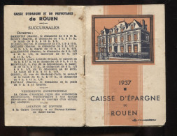 Calendrier Caisse D'Epargne De Rouen 1937 (8 Scans) - Formato Piccolo : 1921-40