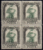 Libia 1924-29 - Pittorica - Quartina 5 Cent. - Nuovo Gomma Integra - MNH** - Libië