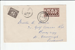 1960 2d POSTAGE DUE COVER From SOUTH AFRICA Stamps GB Post Due - Strafportzegels