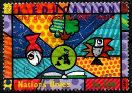 VEREINTE NATIONEN, UNO - GENF 1999, MI 383,   L'EDUCATION, GESTEMPELT, OBLITERE - Used Stamps