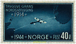 67947 MNH NORUEGA 1944 30 ANIVERSARIO DE LA TRAVESIA DEL MAR DEL NORTE POR TRYGGVE GRAN - Nuovi