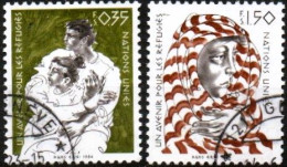VEREINTE NATIONEN, UNO - GENF 1984,  MI 124 - 125, Zukunft Für Flüchtlinge, GESTEMPELT, OBLITERE - Used Stamps