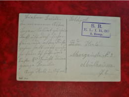 FELDPOST CARTE DE KOLN CACHET S.B. E.L.I.R. 39 3E KOMP. POUR MULHOUSE - Autres & Non Classés