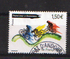 15e étape Du Tour De France 2021 Entre Céret Et Andorre-la-Vieille, Timbre Oblitéré, 1 ère Qualité - Used Stamps