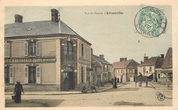 VUE DU CENTRE D'ERVAUVILLE CAFE RICORDEAU CARTE COLORISEE - Autres & Non Classés