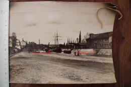 Photo 1893 Le Port Sur La Risle Pont Audemer Eure France Tirage Albuminé Albumen Print Vintage - Anciennes (Av. 1900)