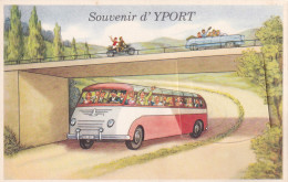 S14119 Cpa 76 Souvenir D' Yport  " Carte à Système Complet " - Yport