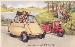 S14120 Cpa 76 Souvenir D' Yport  " Carte à Système Complet " - Yport
