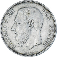 Monnaie, Belgique, Leopold II, 5 Francs, 5 Frank, 1868, Bruxelles, TB+, Argent - 5 Francs