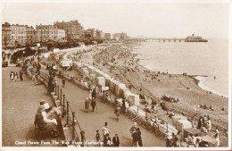 Grand Parade From The Wish Tower, Eastbourne, (Real Photograph) 27A - Bathing Tents - Eastbourne