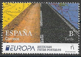 2020 ESPAÑA/ SPAIN/ SPANIEN/ ESPAGNE Mi 5443 **MNH - EUROPA  Historische Postrouten. - 2020