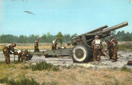 Militaria - Mise En Batterie D'un Obusier De 155 Mm - Carte Postale Ancienne - Guerres - Autres