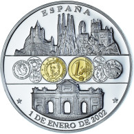 Espagne, Médaille, Adoption De L'Euro, Politics, 2002, FDC, Cuivre Plaqué - Other & Unclassified