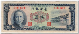 TAIWAN,10 YUAN,1960,P.1969,VF-XF - Taiwan