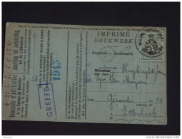 Carte Caisse De Retraite Woluwe-St-Lambert Vers Etterbeek 1932 Lijfrentekas Heraldieke Leeuw (ref 214) - 1929-1937 Leone Araldico