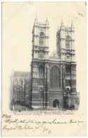 Westminster Abbey West Front London Postmark 1902 - Westminster Abbey