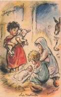 Germaine BOURET * Illustrateur Bouret * éditeur M.D. Paris * La Nativité , Joyeux Noël * NOEL Crèche Marie Joseph Jésus - Bouret, Germaine