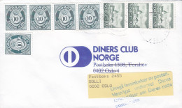 Norway BERGEN 1993? Cover Brief Lettre DINERS CLUB NORGE To OSLO (Purple) Postal Service Reminder 3- & 4- Stripes - Brieven En Documenten