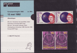Pays Bas - Netherlands - Niederlande Plaque De Présentation 1992 Y&T N°PP1406 à 1407 - Michel N°PP1441 à 1442 *** - Sonstige & Ohne Zuordnung