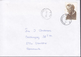 Norway SVINGVOLL 1993 Cover Brief Lettre VANLØSE Denmark 4.50 Kr Fartein Valen Stamp - Briefe U. Dokumente