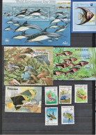 LOT Vrac DE BLOCS POISSONS - Timbres  Cf Scans Pour Détail Dont Polynésie Bloc Feuillet N°31** - Marine Life